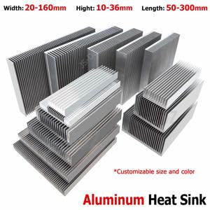 1pcs 폭 20-160mm 알루미늄 방열판 전자 칩용 급속 열 방출 냉각 LED COB 라이트 전원 IC 트랜지스터
