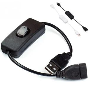 28cm USB 케이블 어댑터 USB 남성에서 USB 여성으로 연장 케이블 스위치 온/오프 케이블 LED 조명 전원 공급 라인 어댑터