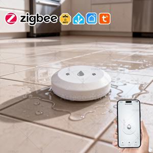 Zigbee 3.0 누수 감지 센서, 앱 원격 모니터링 기능, 주방 및 욕실용, 홈 어시스턴트 호환