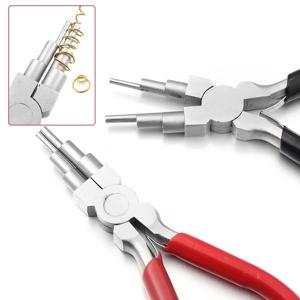 6-in-1 탄소강 라운드 노즈 주얼리 플라이어, 베일 제작 플라이어, DIY 수공구, 금속 랍스터 버클 귀걸이 훅, 6단