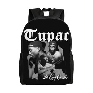 인기 래퍼 2pac 백팩 남성 여성용 멋진 고등학교 하이킹 여행 데이팩 투팍 대학 캔버스 가방 선물