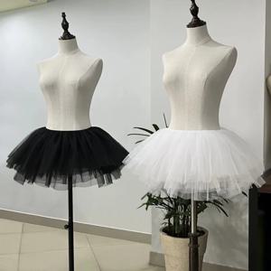 편리한 화이트 블랙 퍼피 튤 로리타 언더스커트 여성 코스프레 볼가운 키즈 브라이덜 본리스 페티코트 튀튀 드레스