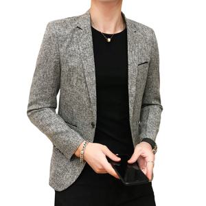 솔리드 컬러 남성 패션 캐주얼 야외 활동 신사 비즈니스 웨딩 트렌드 슬림핏 정장 영국 스타일 웨딩 블레이저