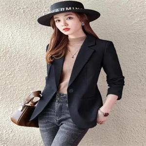 블랙 슈트 재킷 여성 캐주얼 슬림핏 가을 새로운 한국 스타일 하이엔드 느낌 봄 여름 가을 계절 긴팔