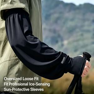 아이스 슬리브 남성용 UPF50+ 쿨링 팔토시, 자외선 차단, 운전, 사이클링, 스포츠 액세서리 슬리브 커버