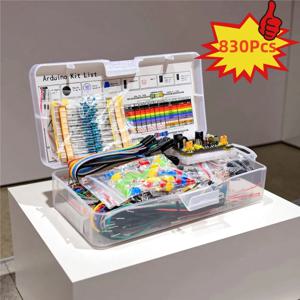 전자 부품 전해 커패시터 저항기 led 830홀 브레드보드 키트 MB-102 (UNO R 부품 팩, 초보자용)