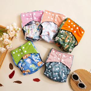 Elinfant 1 Pc 아기 천 기저귀 만화 인쇄 기저귀 바지 소년 소녀 통기성 폴리 에스터 재사용 가능한 어린이 속옷
