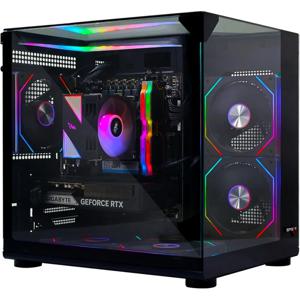 게이밍 PC – 코어 i5-14400F, RTX 5060Ti 8GB, 32GB DDR5, 1TB NVMe SSD 3300MB/s, 600W PSU, ARGB M-ATX 케이스 (5개 ARGB 팬 및 리모컨 포함)