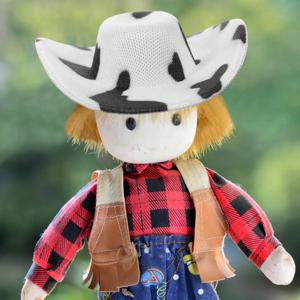 소가죽 무늬가 있는 미니어처 카우보이 모자, 인형의 집 장식, DIY 공예 프로젝트, 파티 포인트, 작은 서부 스타일에 이상적