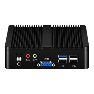 미니 산업용 팬리스 미니 PC 인텔 셀러론 J6412 J1900 N2840 듀얼 기가비트 LAN HDMI VGA 4개 USB IoT 윈도우10/7 리눅스 데비안
