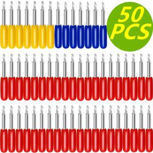 50PCS 30/45/60도 교체 블레이드 Roland Cricut 플로터 블레이드 나이프 커터 블레이드 전동 공구 절단 플로터