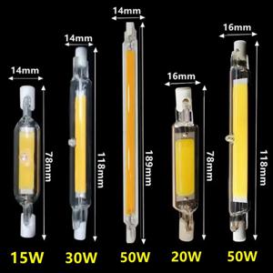 고출력 COB 전구, LED R7s COB 유리관, 가정용 교체 할로겐 램프, 78mm, 189mm, 118mm, J78 J118, AC110V, 120V, 130V, 220V, 240V