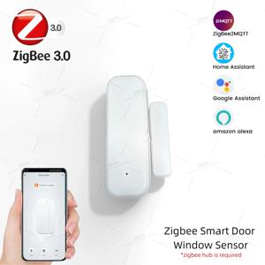 Zigbee 3.0 도어 윈도우 센서 접촉 센서 Zigbee 허브는 홈 어시스턴트와 함께 작동해야 합니다. Yandex Alexa ZHA Zigbee2MQTT