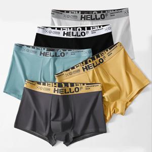 남성용 통기성 속옷, 편안하고 빠른 건조, 신축성 복서 트렁크, 섹시한 언더팬츠, 트렌디 복서 팬티, 5 개