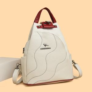 여성 가죽 배낭 지퍼 여성 가슴 가방 여행 백 팩 숙녀 Bagpack Mochilas 학교 가방 십대 소녀 Sac A Dos