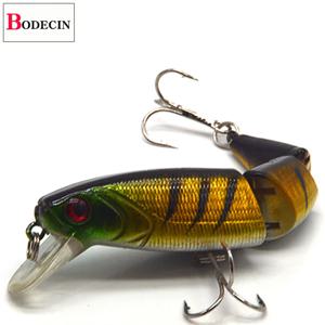 멀티 섹션 농어 하드 낚시 미끼 3D 눈 1PCS 크랭크베이트 미노우 Swimbait 가짜 하드 미끼 인공 Wobblers 잉어 태클