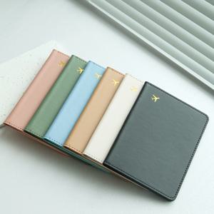 1pc 퓨어 시크 여권 지갑 인조 가죽 경량 방수 Rfid 차단 슬림 백신 카드 홀더 여행 필수품