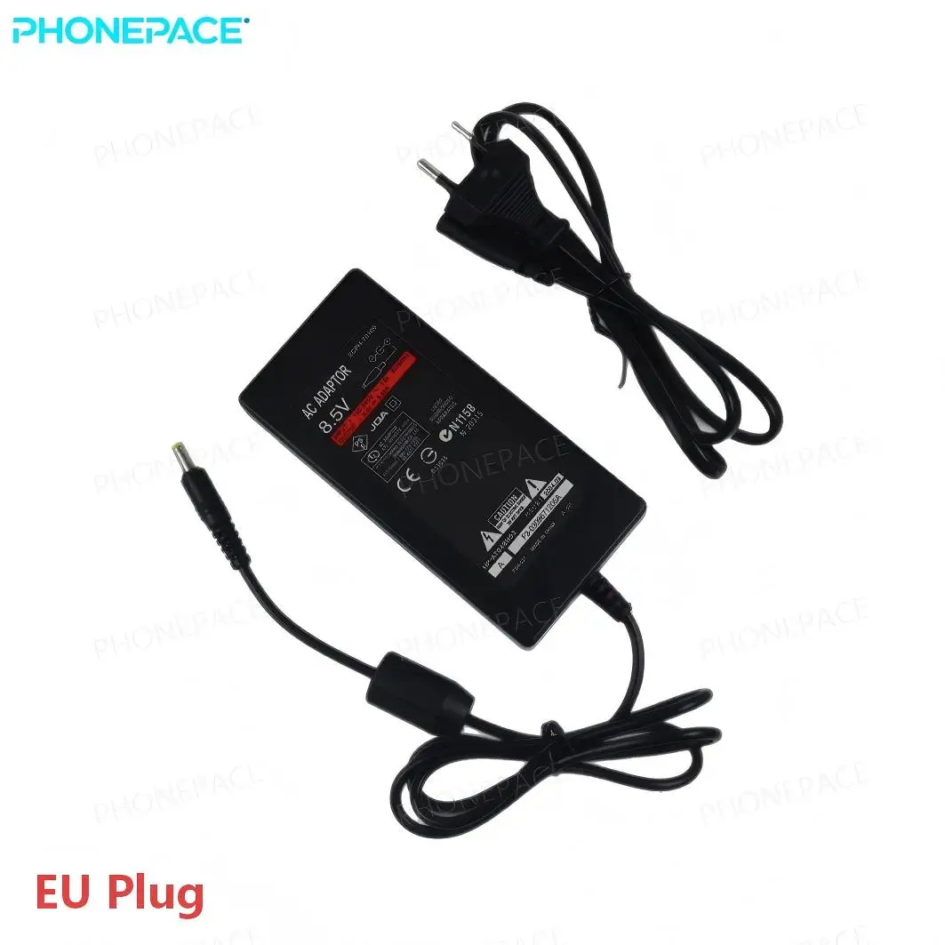 PS2 슬림 70000 시리즈용 AC 전원 어댑터 8.5V 100-240V 전원 공급 장치 충전기 케이블 EU US 플러그