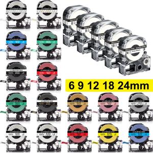 엡손 호환 라벨 테이프, EPSON LW-300 LW-400 LW-600P LW-700 라벨 프린터용, SS12KW, LK-4WBN, SS9KW, SS6KW, SS18KW, SS24KW, 1 개