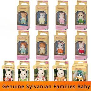 오리지널 Sylvanian Families 2024 어린이 장난감 애니메이션 피규어 아기 성 놀이터 뜨거운 Collectible Doll Gril을위한 생일 선물