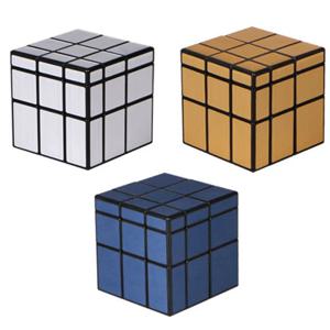 QIYI 미러 큐브 3x3x3 매직 스피드 큐브 실버 골드 스티커 전문 퍼즐 큐브 어린이를위한 장난감 미러 블록 3x3 큐브