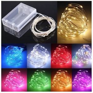 LED 문자열 조명 분위기 작은 컬러 빛 USB 배터리 전원 요정 조명 크리스마스 야외 룸 축제 장식
