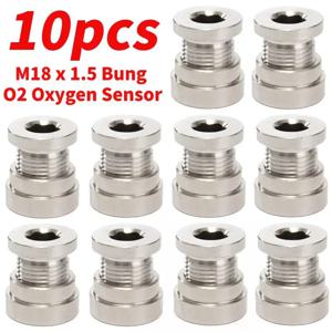 전기 도금 람다 O2 산소 센서 니켈 너트 커넥터, 도금 M18 1.5 마개 어댑터, 스페이서 익스텐더 금속 용접 볼트, 10-1 개