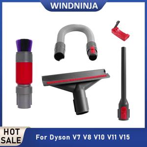 다이슨 V7 V8 V10 V11 V15 먼지 제거 브러시 유연한 연장 호스 부드러운 브러시 브러시 자가 세척 진공 청소기 액세서리