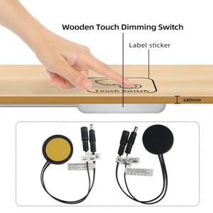 나무 보드 터치 스위치, 캐비닛 LED 조명, 침투 가능 스마트 센서, DC12V, 24V, 5A, 60W