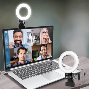 LED 셀카 링 라이트, 6 인치 USB 플러그, 3 톤 조명, 사진 조명, 비디오 녹화, 라이브 방송, 필 라이트