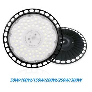 슈퍼 밝은 100/150/200W UFO LED 높은 베이 조명 방수 상업 산업 시장 창고 차고 작업장 차고 램프