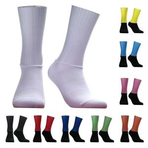 에어로 바이크 팀 심리스 미끄럼 방지 사이클링 양말, 로드 바이크 양말, 야외 레이싱 자전거, 압축 스포츠 양말, 2025 신제품