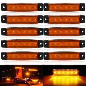 10PCS 12V-24V Led 사이드 마커 표시기 자동차 조명 전면 후면 트럭 택시 RV 트레일러 앰버/레드/화이트/그린/블루