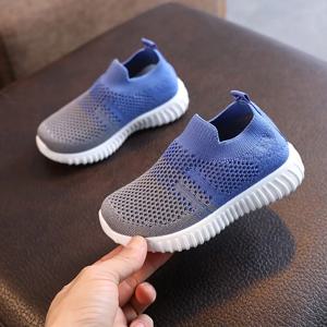 어린이 운동화 소년 키즈 신발 메쉬 통기성 미끄럼 방지 걷기 패치 워크 테니스 유아 부드러운 밑창 소녀 신발