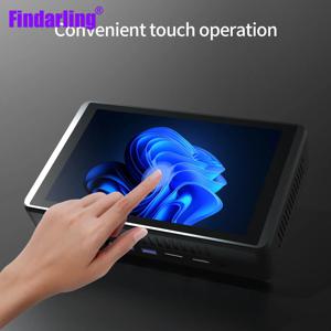 터치 스크린/산업용 태블릿 minipc 사무실 광고 기계 터치 올인원 NUC가 장착된 8인치 windows 11 pro 미니 PC