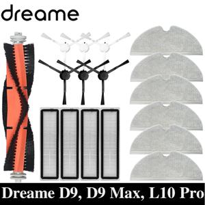 Dreame D9, D9 Max, L10 Pro 로봇 진공 예비 부품 소모품 메인 사이드 브러시 Hepa 필터 걸레 천 액세서리