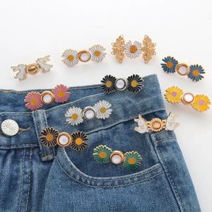 1Pc 의류 허리 폐쇄 단추 청바지 장식품 이동식 허리 단추를 조이십시오 DIY 조정 가능한 분리형 허리 클립 여성을위한