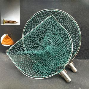 이중 링 내마모성 솔리드 스테인리스 스틸 낚시망 헤드 두꺼운 수제 대형 물고기용 내구성 낚시망