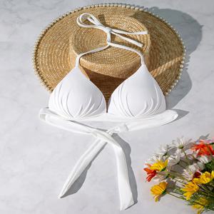 XS - XL 섹시 2025 푸쉬업 브라 컵 홀터 비키니 탑 여성 수영복 여성 수영복 비치웨어 탑