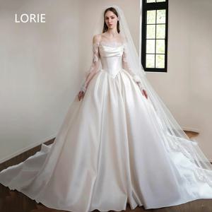 LORIE 레이스 아플리케 a 라인 우아한 오프 숄더 웨딩 드레스 공주 신부 가운 백리스 웨딩 드레스 맞춤형 2025