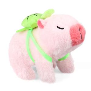 1Pc 플러시 전기 카피바라 뒤로 거북이 시뮬레이션 전자 애완 동물 산책 소리 움직이는 입 애완 동물 장난감 크리스마스 생일 선물