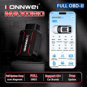 2026 KONNWEI MAXOBD 자동차 결함 진단 도구 I/M 정보 보기 다기능 모바일 블루투스 자동차 OBD 진단 도구
