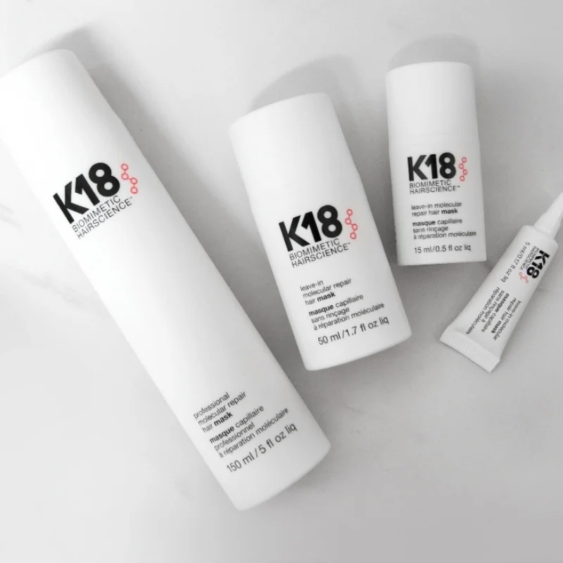 50ml K18 리브인 분자 케라틴 리페어 헤어 마스크는 손상된 모발을 부드럽게 하고 회복시켜줍니다. 모발과 두피를 위한 딥 케라틴 트리트먼트