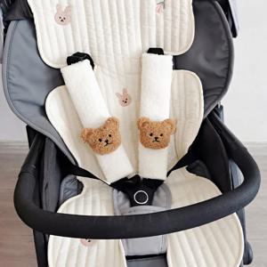 귀여운 봉제 곰 안전 어깨 스트랩 커버, 부드러운 인조 모피, 자동차 안전 벨트, 어린이 및 성인 보호 액세서리