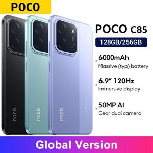 POCO C85 글로벌 버전 스마트폰 헬리오 G81-울트라 6.9인치 도트 드롭 디스플레이 6000mAh 배터리 50MP 카메라 33W NFC