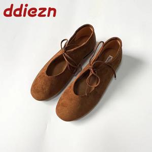 새로운 패션 라운드 토 메리 제인 여성 플랫 슈즈 슬립온 야외 여성용 나비 매듭 신발 로리타 여성 플랫 슈즈