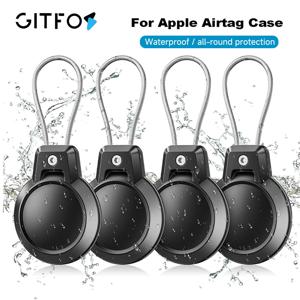 애플 에어태그용 GITFOS 에어태그 홀더, 와이어 케이블 방수 에어태그 키체인 보호 커버 (수하물, 백팩용)