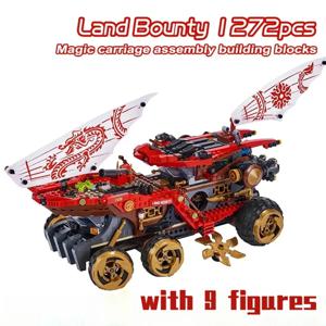 1178 PCS 닌자 영화 시리즈 70677 랜드 바운티 자동차 빌딩 블록 벽돌 모델 교육 어린이 크리스마스 생일 선물 장난감