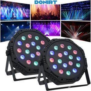 18/36 LED 파티 라이트 파 라이트 RGB DMX 무대 효과 조명 스테이지 플랫 파 라이트 DJ 조명 디스코 조명 바 웨딩 쇼