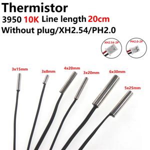 5pcs NTC 서미스터 10K 3950, 와이어 길이 20cm, 3*8MM, 3*15MM, 3*20MM, 4*20MM, 5*25MM, 6x30mm, 음온 센서